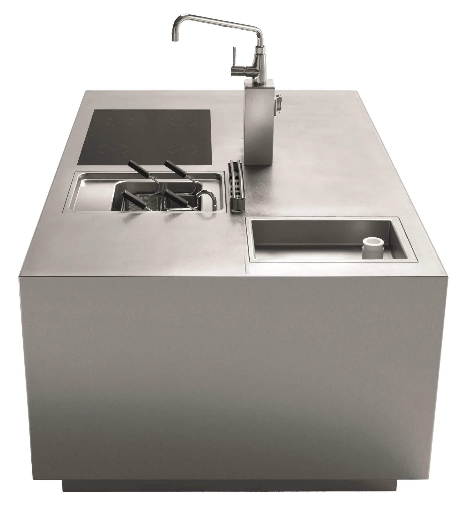 Cocina modular Core con encimera única y módulos de cocción