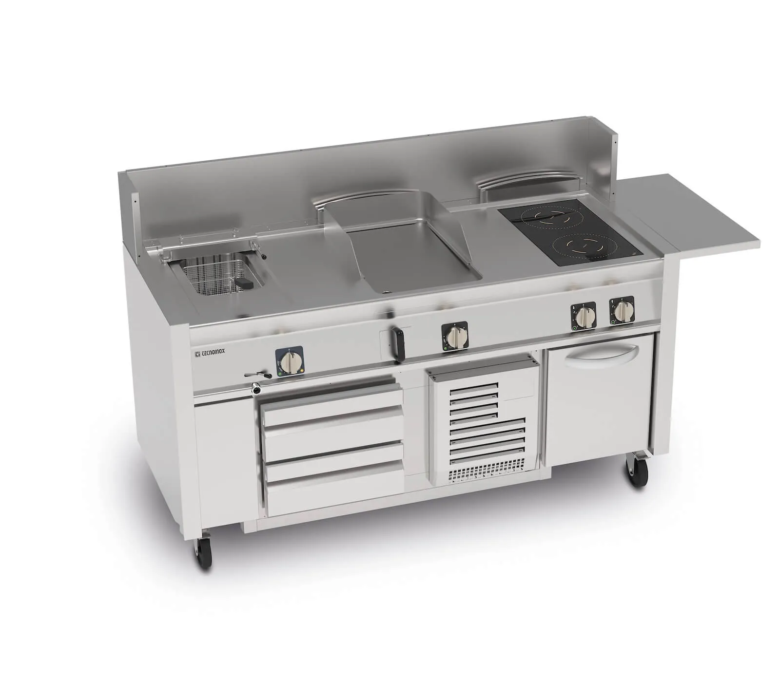 Cocina exterior Itineris de acero inoxidable con ruedas